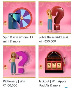 Amazon Gaming Weekend-Funzone Riddles Quiz.