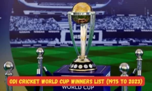 Cricket World Cup Winners List