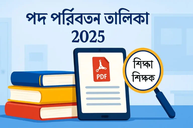পদ পরিবর্তন তালিকা 2025