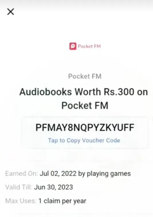 New Pocket FM Free Coins Promo Code: