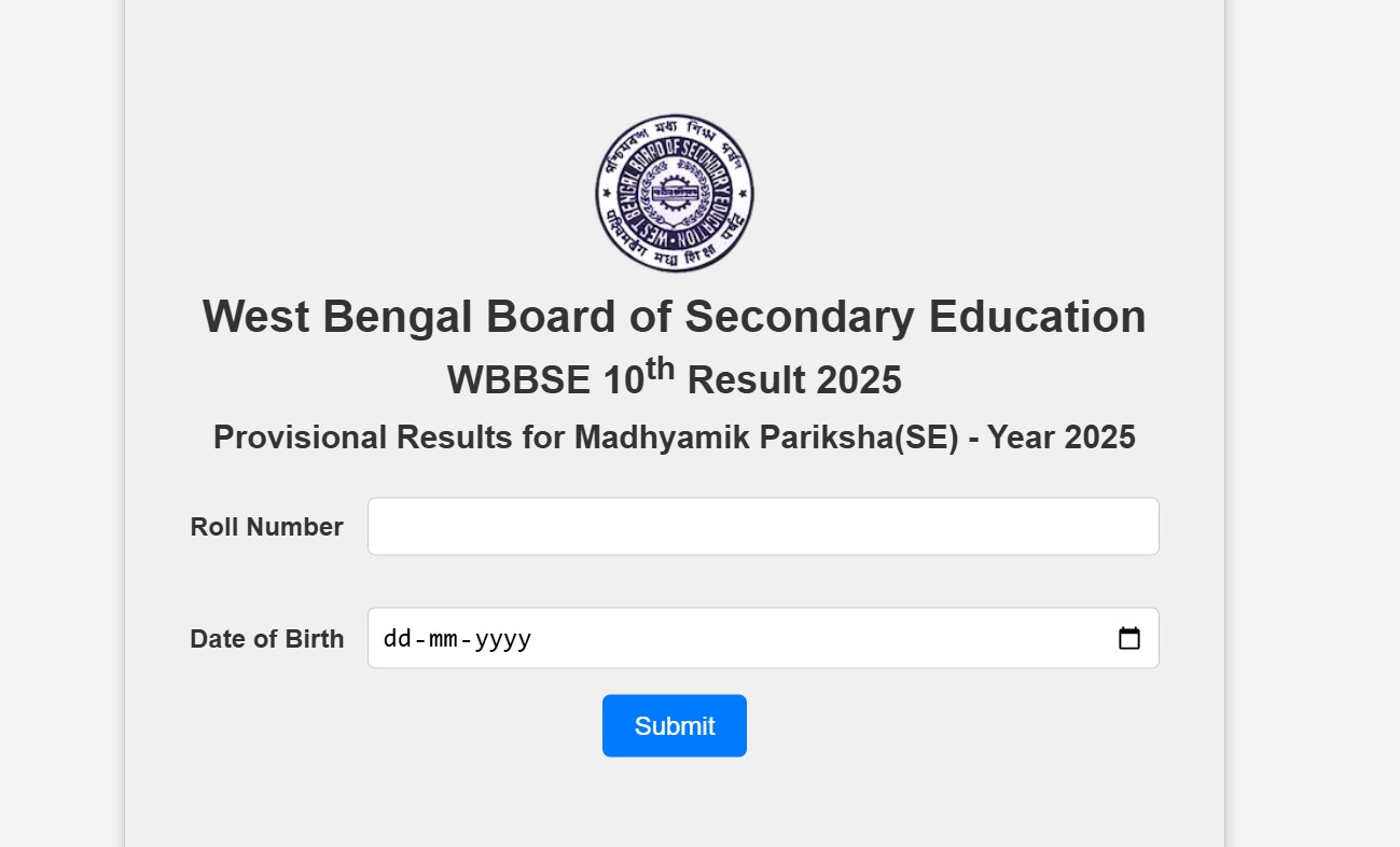 West Bengal Madhyamik Result Image