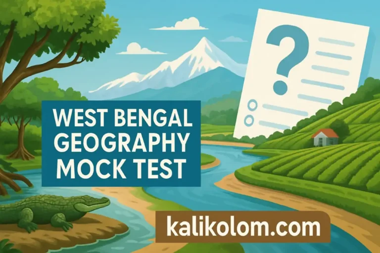 পশ্চিমবঙ্গের ভূগোল মক টেস্ট