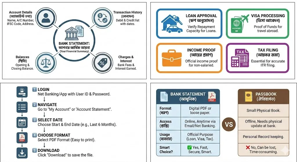Components of a Bank Statement - Account Details and Transaction History