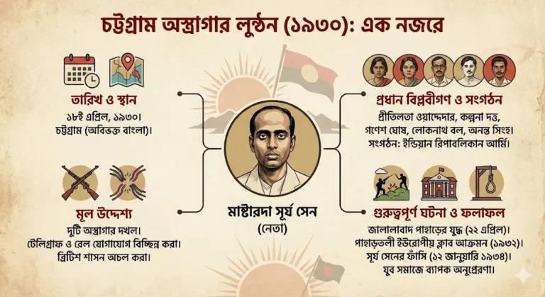 Chittagong Uprising Questions in Bengali for Exams