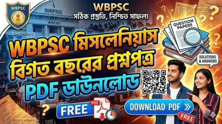 WBPSC Miscellaneous Previous Year Question Papers PDF Download | মিসলেনিয়াস বিগত সালের প্রশ্নপত্র