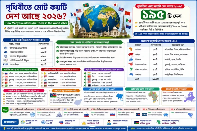 পৃথিবীতে মোট কয়টি দেশ আছে ২০২৬ | How Many Countries Are There in the World 2026