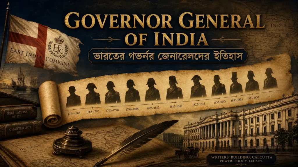 ভারতের গভর্নর জেনারেল তালিকা pdf