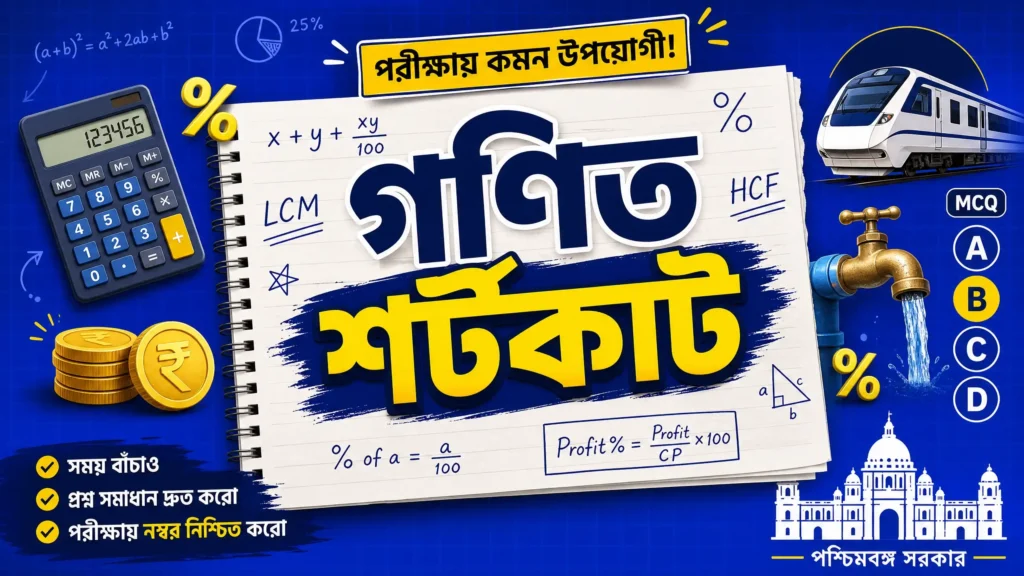 গ্রাম পঞ্চায়েত পরীক্ষার গণিত শর্টকাট ও সম্পূর্ণ সমাধান | WB Gram Panchayat Math Questions in Bengali