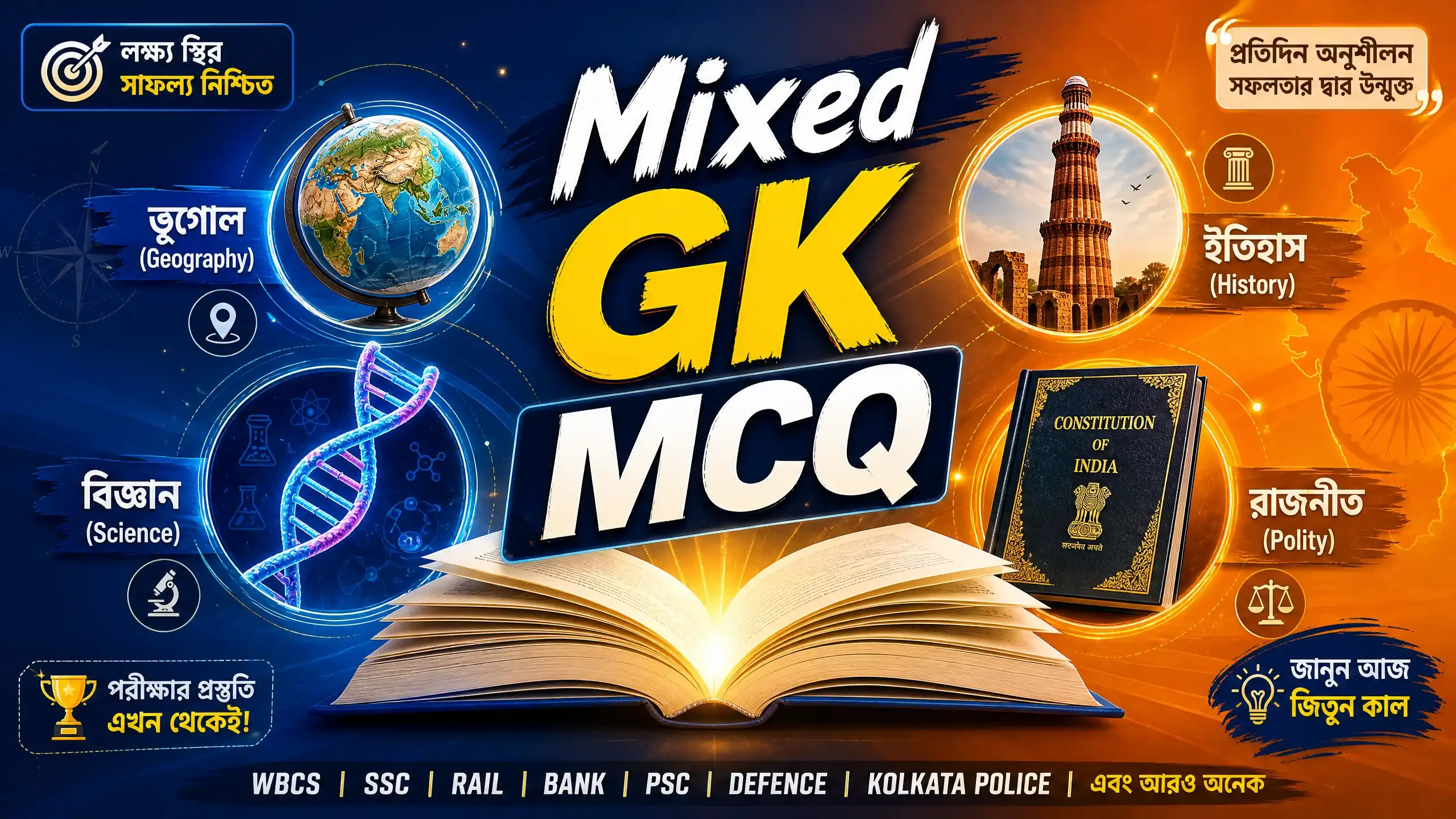 Mixed GK Practice in Bengali | মিক্সড জিকে প্র্যাকটিস প্রশ্ন উত্তর