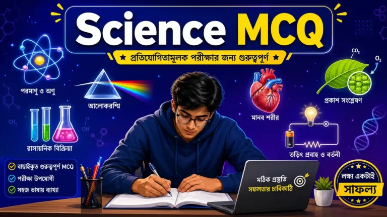 গ্রাম পঞ্চায়েত সাধারণ বিজ্ঞান MCQ | পদার্থবিদ্যা, রসায়ন ও জীববিজ্ঞান