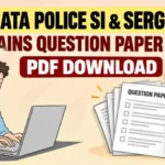 Kolkata Police SI and Sergeant Mains Question Paper 2025 PDF Download