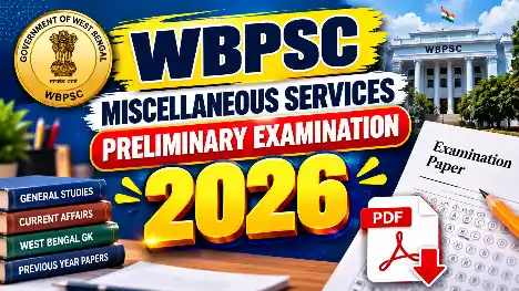 WBPSC Miscellaneous Prelims Question Paper 2026 PDF Download