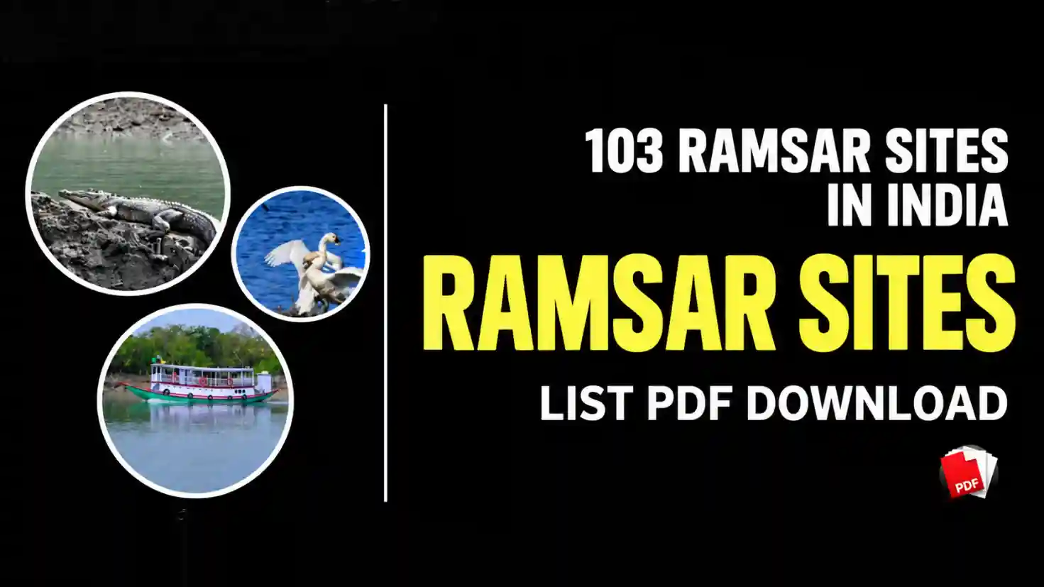 India Ramsar Sites List 2026 PDF: Complete List of 103 Ramsar Sites